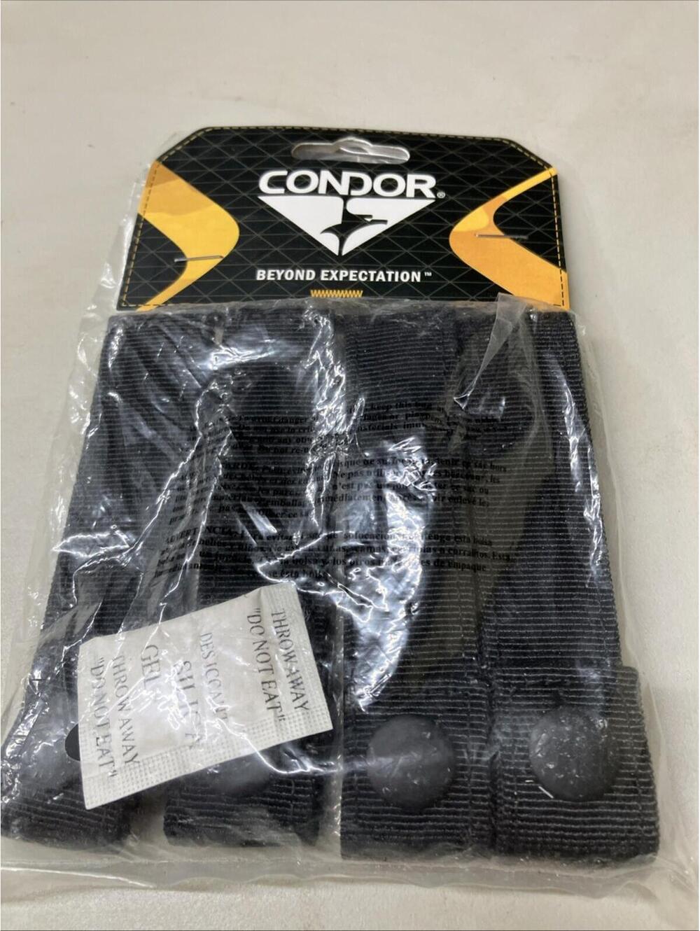 Condor Molle Straps 4”Mod Straps 4-Pack Black